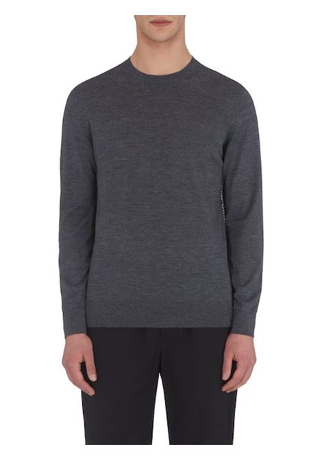 Maglia casual in lana monocromatica con logo EMPORIO ARMANI | Maglie | 6L1MXH 1MIVZ0631